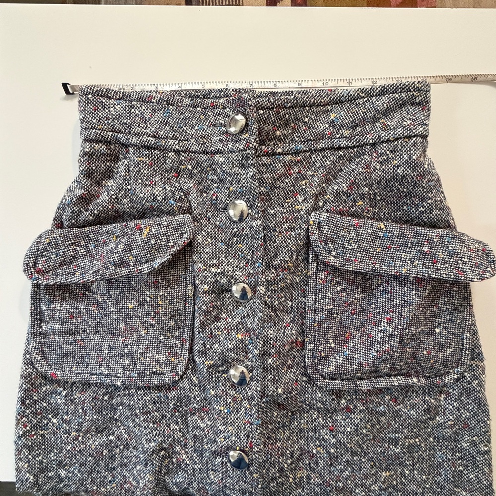 Incredible Vintage Multicolored Tweed Maxi-skirt with pockets size small
